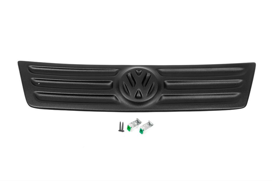 Volkswagen Caddy 2004-2010 гг. Зимняя накладка на решетку радиатора (верхняя) Матовый Фото 4