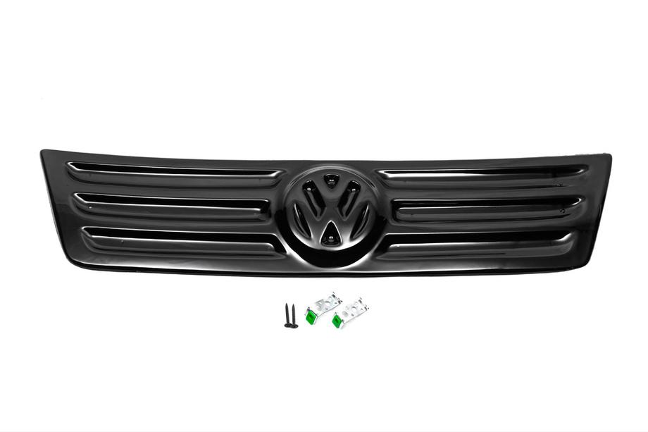 Volkswagen Caddy 2004-2010 гг. Зимняя накладка на решетку радиатора (верхняя) Матовый Фото 6