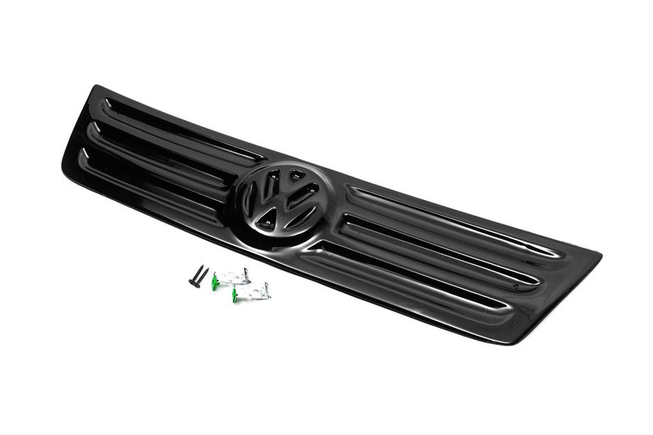 Volkswagen Caddy 2004-2010 гг. Зимняя накладка на решетку радиатора (верхняя) Матовый Фото 7