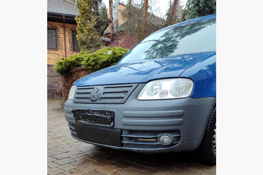 Volkswagen Caddy 2004-2010 гг. Зимняя накладка на решетку (нижняя) Матовый Фото 3