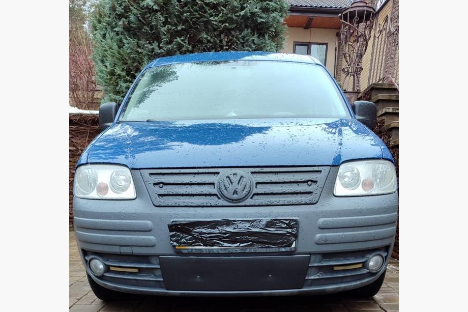 Volkswagen Caddy 2004-2010 гг. Зимняя накладка на решетку (нижняя) Матовый Фото 2