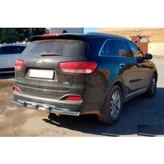 Задняя дуга AK015 (нержавейка) Kia Sorento II XM 2009-2014 гг. фото 2