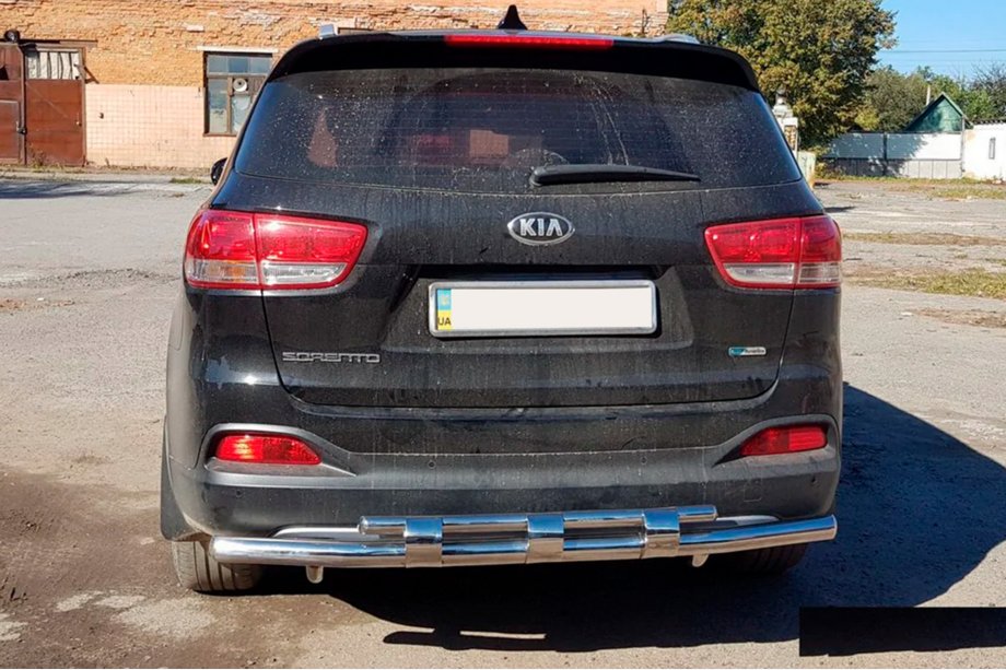 Kia Sorento II XM 2009-2014 гг. Задняя дуга AK015 (нержавейка) Фото 3