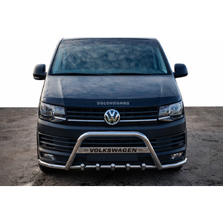 Кенгурятник WT004-ST (нерж.) Volkswagen T6 2015-2024 гг. фото 1