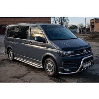 Кенгурятник WT004-ST (нерж.) Volkswagen T6 2015-2024 гг. фото 2