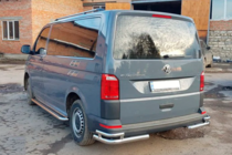 Volkswagen T6 2015-2024 гг. Задние уголки AK003-Double (2 шт., нержавейка) фото 4