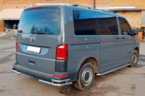 Volkswagen T6 2015-2024 гг. Задние уголки AK003-Double (2 шт., нержавейка) фото 6
