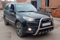 Chery Tiggo 3 2005- гг. Кенгурятник WT009 (нержавейка) фото 3