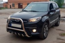 Chery Tiggo 3 2005- гг. Кенгурятник WT009 (нержавейка) фото 2