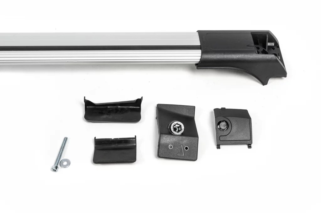 Перемички на рейлінги без ключа Flybar V1 (2 шт) до 140 см, Сірий для Mitsubishi ASX 2010-2023 рр - фото 5