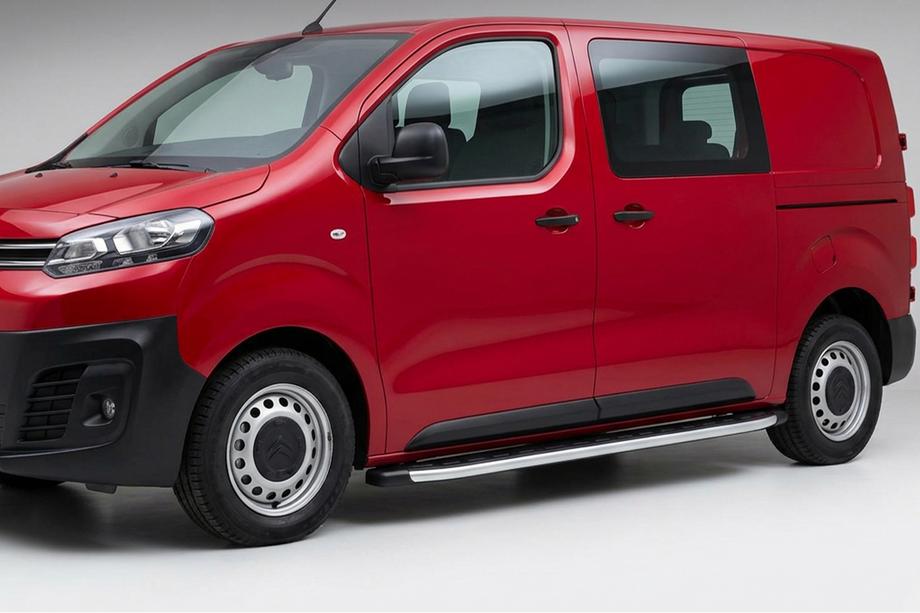 Opel Vivaro 2019- гг. Боковые пороги Fullmond (2 шт., алюминий) Image