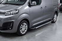 Opel Vivaro 2019- гг. Боковые пороги RedLine V1 (2 шт., алюминий) фото 1