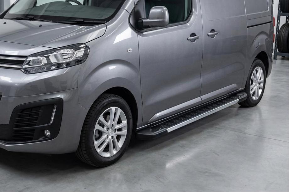 Opel Vivaro 2019- гг. Боковые пороги RedLine V1 (2 шт., алюминий) Image