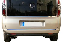 Fiat Doblo II 2010-2022 гг. Накладка нижней кромки заднего стекла нержавейка фото 5