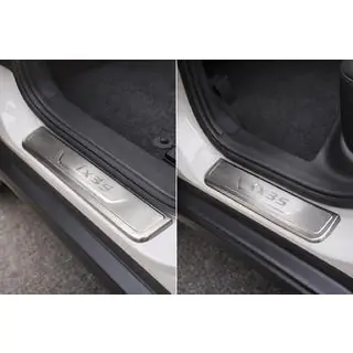 Накладки на пороги Libao (4 шт, нержавейка) Hyundai IX-35 2010-2015 гг. фото 1