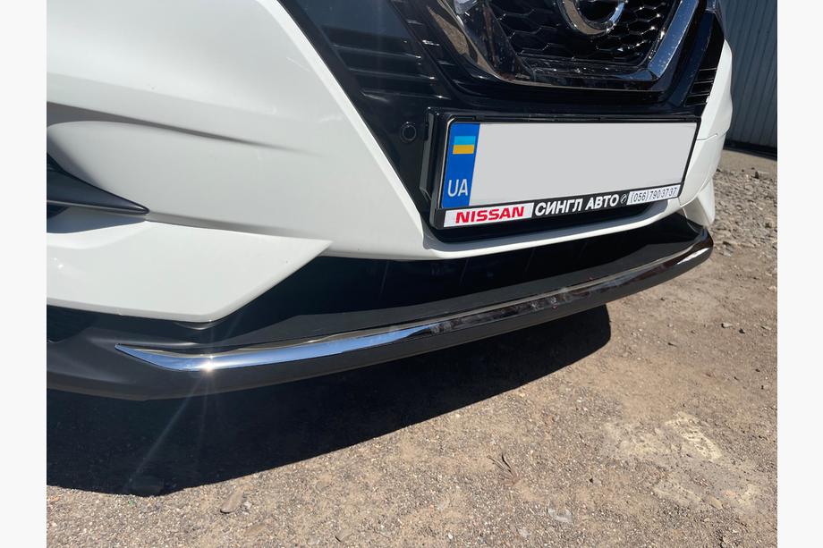 Nissan Qashqai 2014-2021 гг. Накладка на передний бампер из нержавеющей стали (2017↗︎) OmsaLine - Итальянская Нержавейка Фото 3