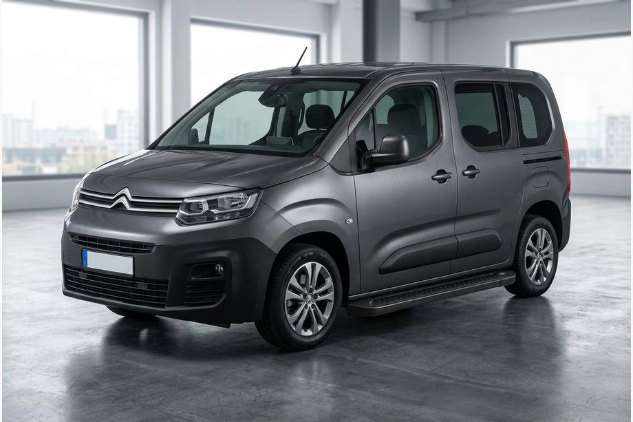 Citroen Berlingo/Multispace 2018- гг. Боковые Подножки Allmond Black (2 шт., Алюминий) Image