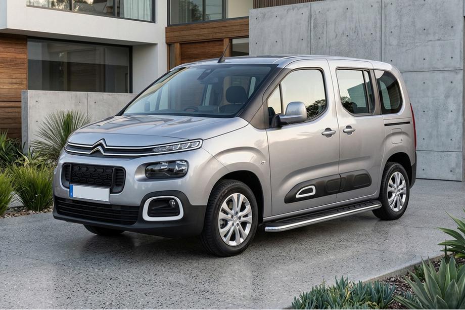 Citroen Berlingo/Multispace 2018- гг. Боковые Подножки Maydos V1 (2 шт., Алюминий и Нержавейка) Image
