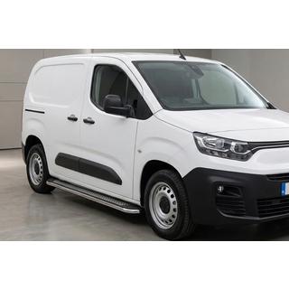 Боковые Подножки Maydos V2 (2 шт., Алюминий и Нержавейка) Peugeot Partner/Rifter 2019- гг. фото 1