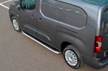 Opel Combo 2019- гг. Боковые Подножки Fullmond (2 шт., Алюминий) фото 6