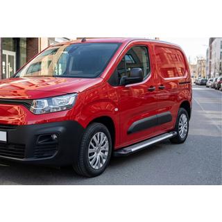 Боковые Подножки Line (2 шт., Алюминий) Opel Combo 2019- гг. фото 1