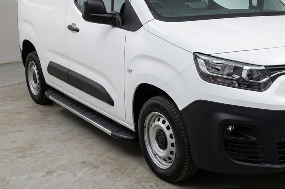 Opel Combo 2019- гг. Боковые Подножки Duru (2 шт., Алюминий) Image