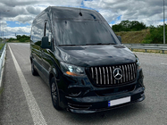 Mercedes Sprinter W907/W910 2018- гг. Накладка на передний бампер V3 (грунт под покраску) фото 7