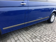 Volkswagen T5 2010-2015 гг. Молдинги на двери (Нержавейка, Черный Хром) фото 1