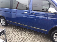 Volkswagen T6 2015-2024 гг. Молдинги на двери (Нержавейка, Черный Хром) фото 1