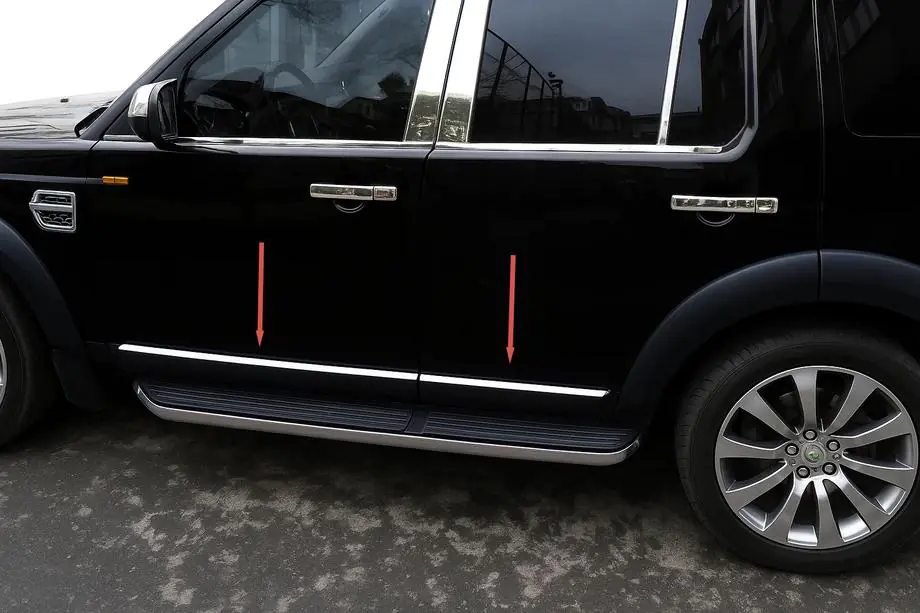 Land Rover Discovery IV 2009-2017 гг. Молдинги дверные OmsaLine (4 шт., нержавейка) Image