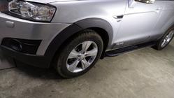 Chevrolet Captiva 2006-2019 гг. Боковые пороги Bosphorus Grey (2 шт., алюминий) фото 1