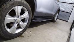 Chevrolet Captiva 2006-2019 гг. Боковые пороги Bosphorus Grey (2 шт., алюминий) фото 4