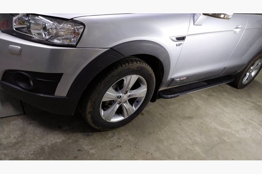 Chevrolet Captiva 2006-2019 гг. Боковые пороги Bosphorus Grey (2 шт., алюминий) Image