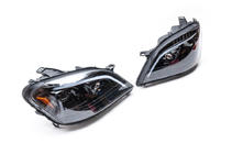 Mercedes ML W164 2005-2011 гг. Передние фары с LED-элементом (2005-2008, 2 шт, темные) фото 5