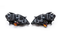 Mercedes ML W164 2005-2011 гг. Передние фары с LED-элементом (2005-2008, 2 шт, темные) фото 6