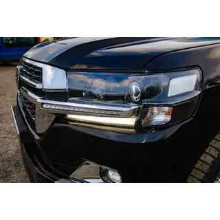 Реснички на фары с LED (2016↗) Toyota Land Cruiser 200 2007-2021 гг. фото 4