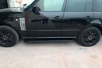 Range Rover III L322 2002-2012 гг. Боковые Подножки Tayga Black (2 шт., Алюминий) фото 5