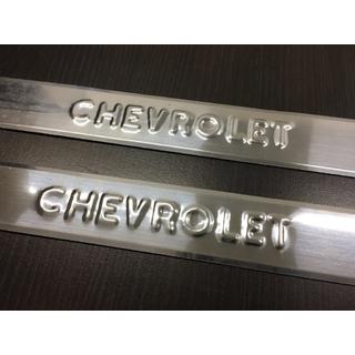 Накладки на пороги Carmos (2 шт., нержавейка) Chevrolet Niva 1998-2020 гг. фото 2