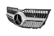 Mercedes GLK class X204 2008-2015 гг. Передняя решетка Diamond Silver (2013-2015) фото 6