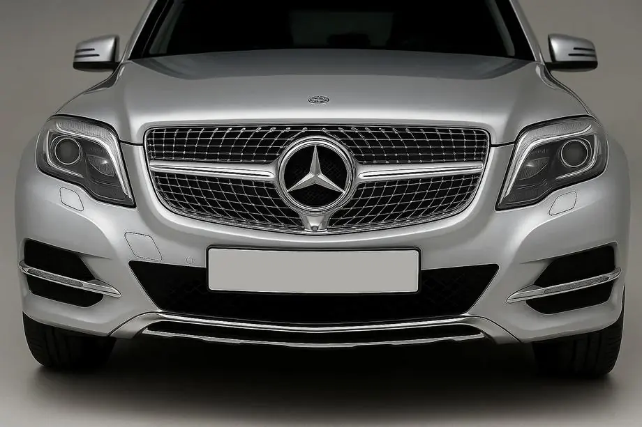 Mercedes GLK class X204 2008-2015 гг. Передняя решетка Diamond Silver (2013-2015) Без камеры
