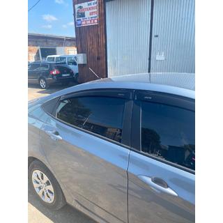 Ветровики SD (4 шт, ANV) Hyundai Accent 2011-2017 гг. фото 3