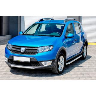 Боковые Подножки Fullmond (2 шт., Алюминий) Renault Sandero 2013-2022 гг. фото 1