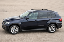 BMW X5 E70 2007-2013 гг. Боковые Подножки Allmond Black (2 шт., Алюминий) фото 1