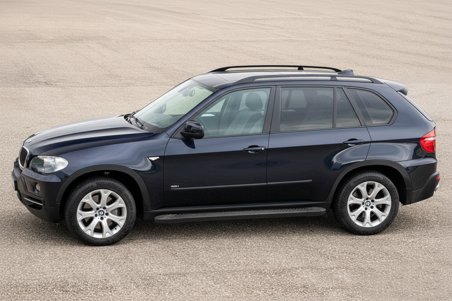 BMW X5 E70 2007-2013 гг. Боковые Подножки Allmond Black (2 шт., Алюминий) Image
