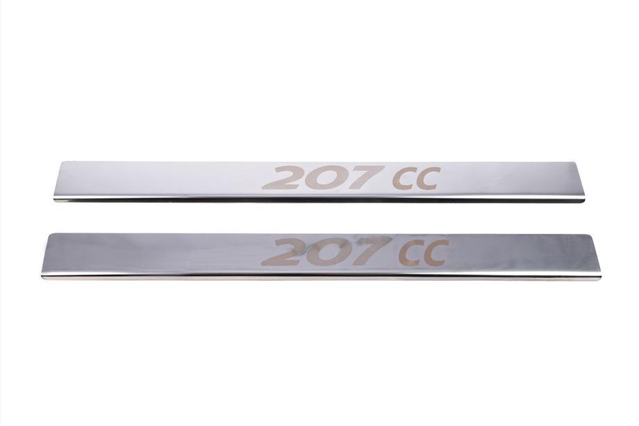 Peugeot 207 2006–2014 гг. Накладки на пороги Carmos (2 шт, нержавейка) Фото 2