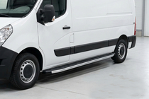 Nissan NV400 2010-2024 гг. Боковые Подножки Fullmond (2 шт., Алюминий) фото 1