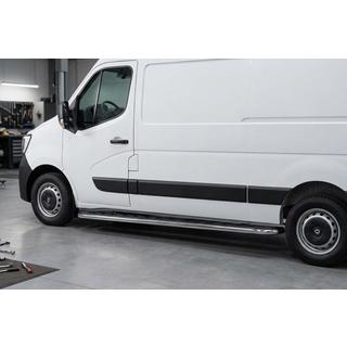 Боковые Подножки Maydos V1 (2 шт., Алюминий) Opel Movano 2010-2021 гг. фото 1