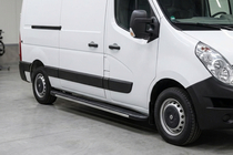 Opel Movano 2010-2021 гг. Боковые пороги Bosphorus Grey (2 шт., алюминий) фото 1
