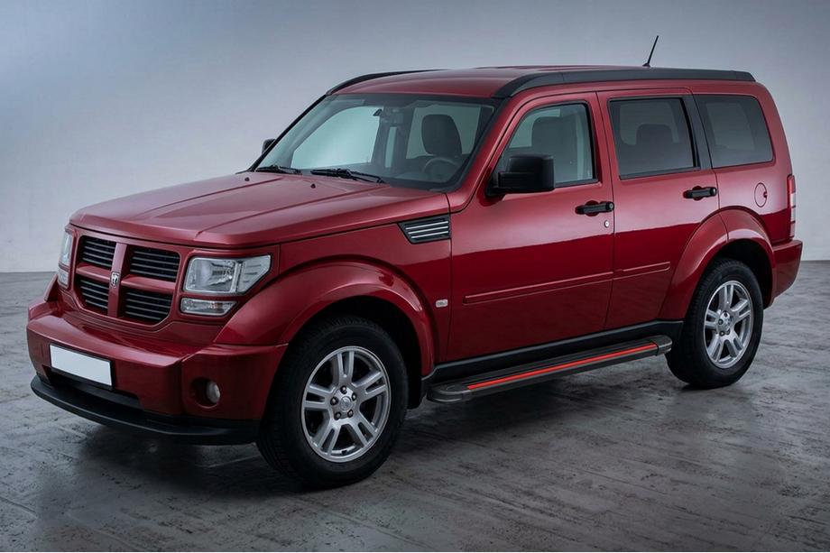 Dodge Nitro 2006-2011 гг. Боковые Подножки Maya Red (2 шт., Алюминий) Image