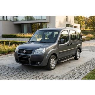 Боковые пороги Bosphorus Grey (2 шт., алюминий) Fiat Doblo I 2005-2010 гг. фото 1